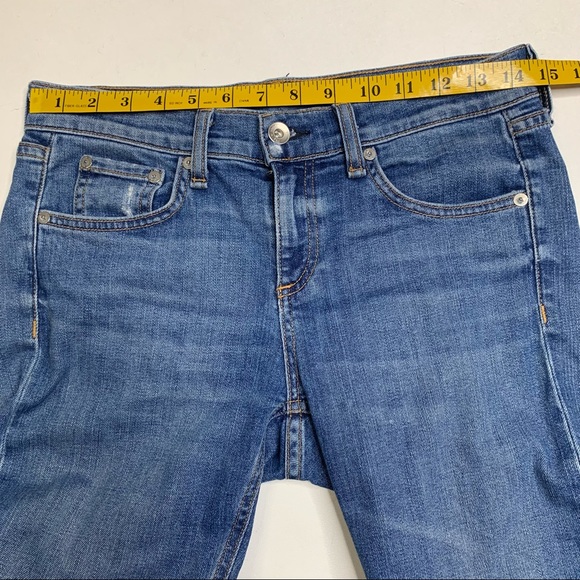 Rag & Bone The Dre Capri Boyfriend Denim Jeans In Ambra Raw Hem Size 26 - Picture 6 of 10
